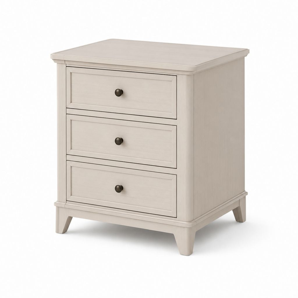 Comodino a 3 cassetti beige in MDF 60 x 40 x 65 cm