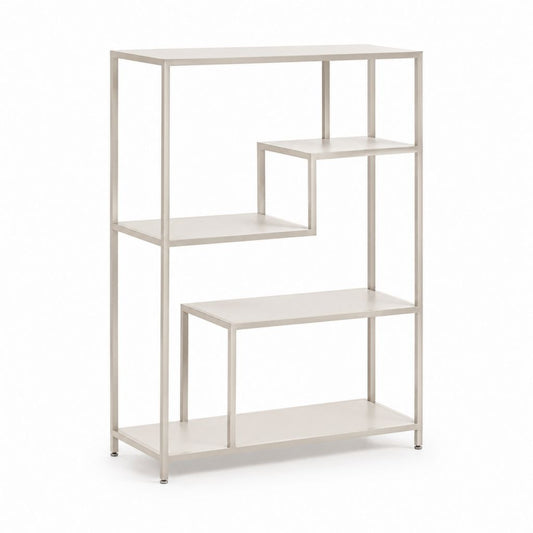 Scaffale da terra bianco in acciaio verniciato a polvere rettangolare 80 x 30 x 160 cm